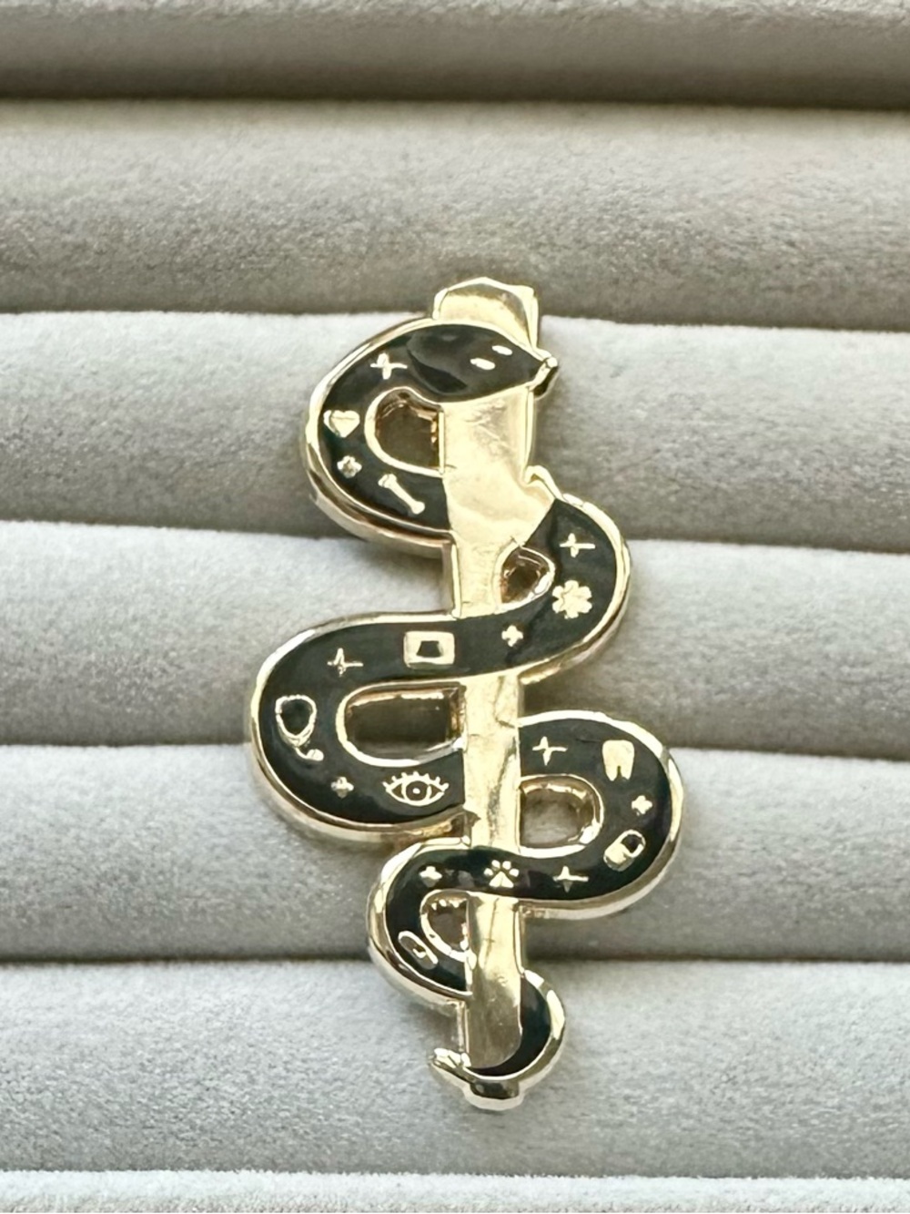 V Coterie x FIGS “Caduceus” Snake Medical Doctor Dentist Nursing Enamel Pin